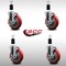Service Caster 5'' SS Red Poly Swivel 1-3/8'' Expanding Stem Caster Set with Brake, 4PK SCC-SSEX20S514-PPUB-RED-TLB-138-4 - alternate 2